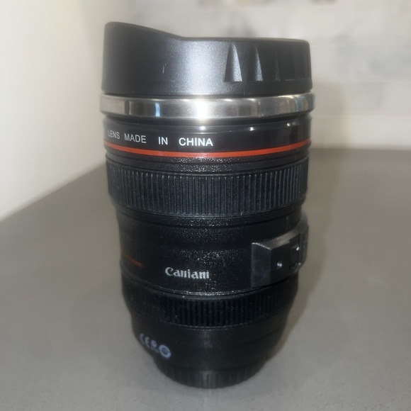 Caniam Other - Camera Lens Travel Coffee Mug Stainless Steel Thermos Cup Caniam Screw Top Lid
